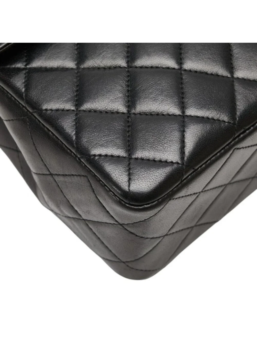 Chanel Quilted CC Logo Limited Edition Chain Shoulder Bag Black Lambskin